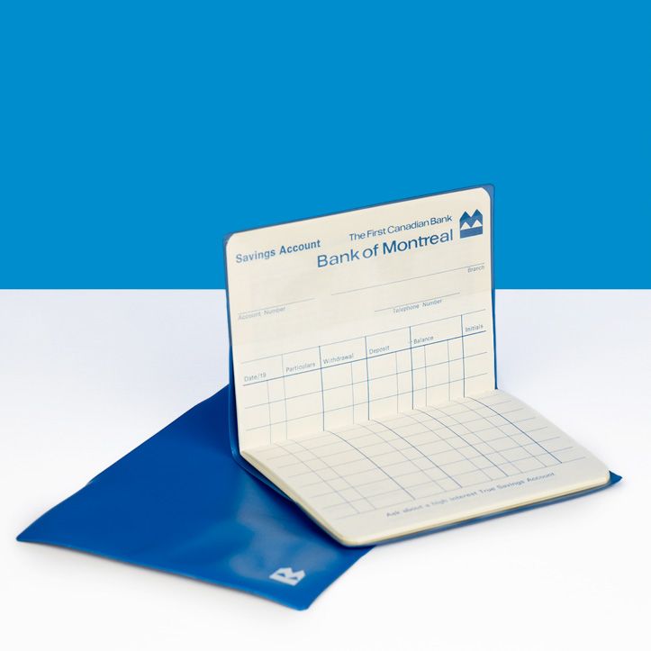 Image of a vintage BMO savings passbook